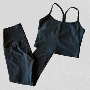 🖤 SET - Black Beyond Yoga Leggings & Tank Top